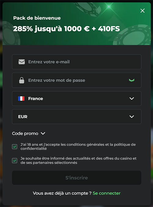 super spin casino inscription