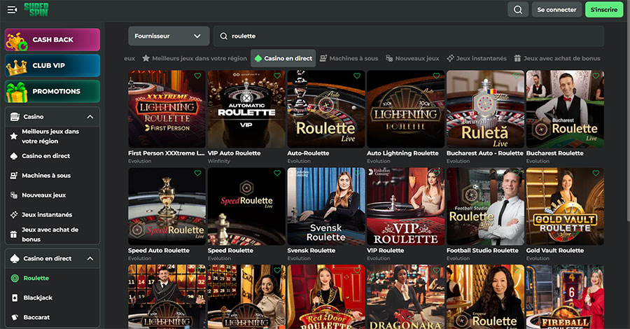 super spin casino roulette live