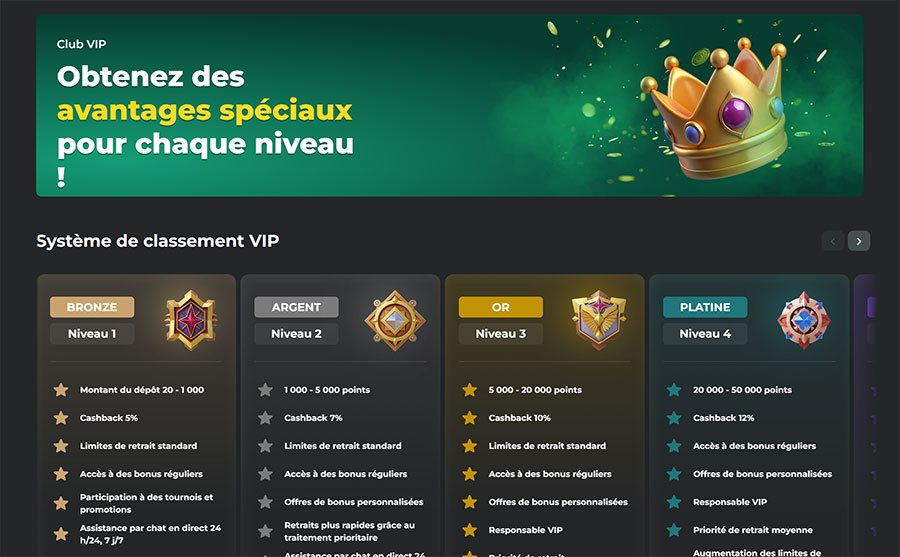 superspin casino programme vip